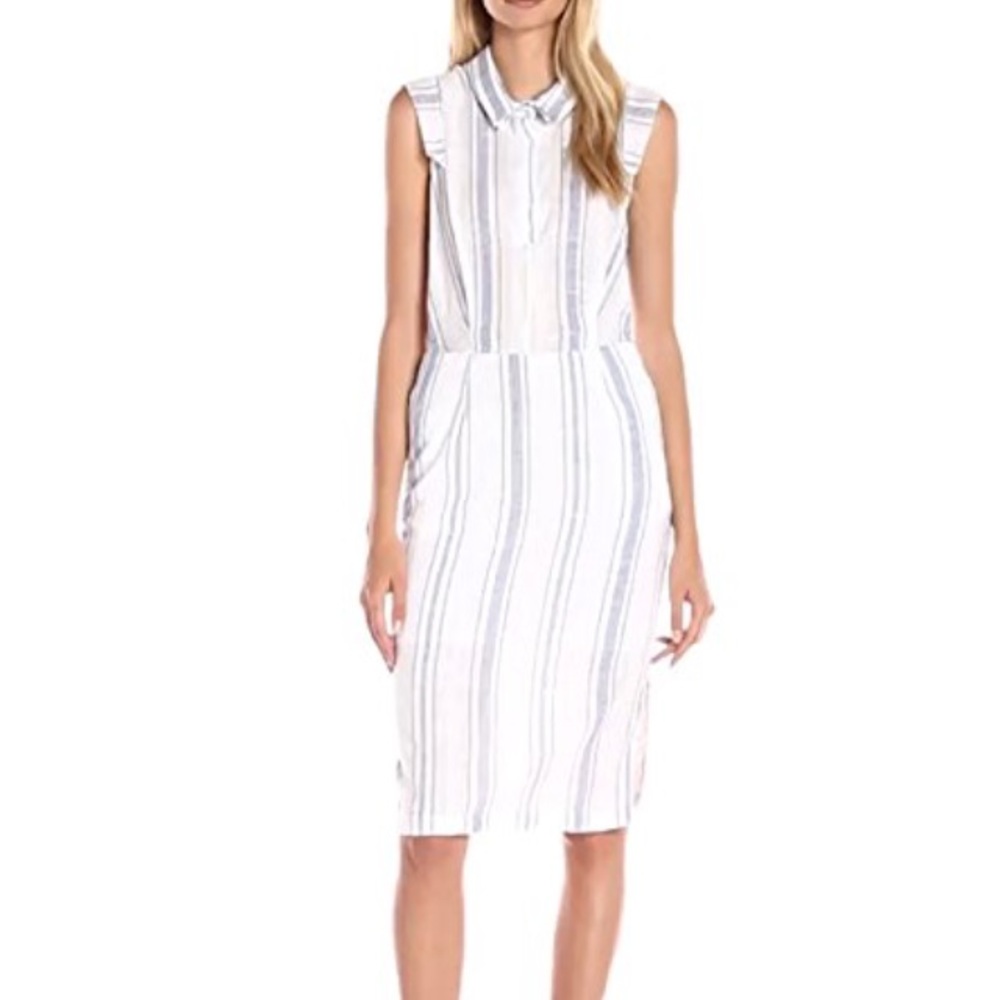 Olive + Oak Collard Stripe Sheath Dress